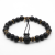 Czarna męska bransoletka z agatem i bronzytem