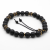 Czarna męska bransoletka z agatem i bronzytem