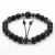Czarna męska bransoletka z agatem i bronzytem