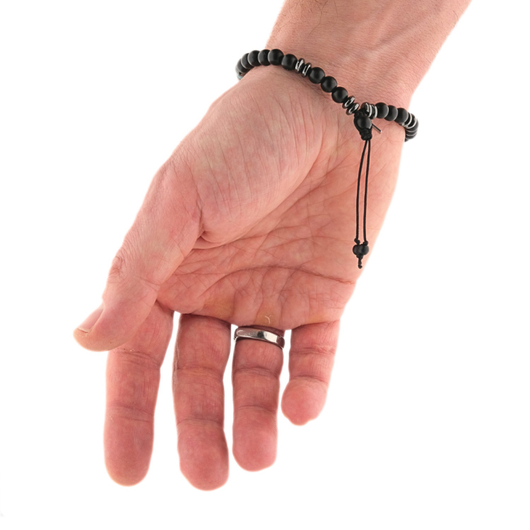 Bransoletka talizman ochrony podróżników - turmalin, turkus, onyks