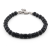 Czarna bransoleta męska z onyksem i lawą wulkaniczną