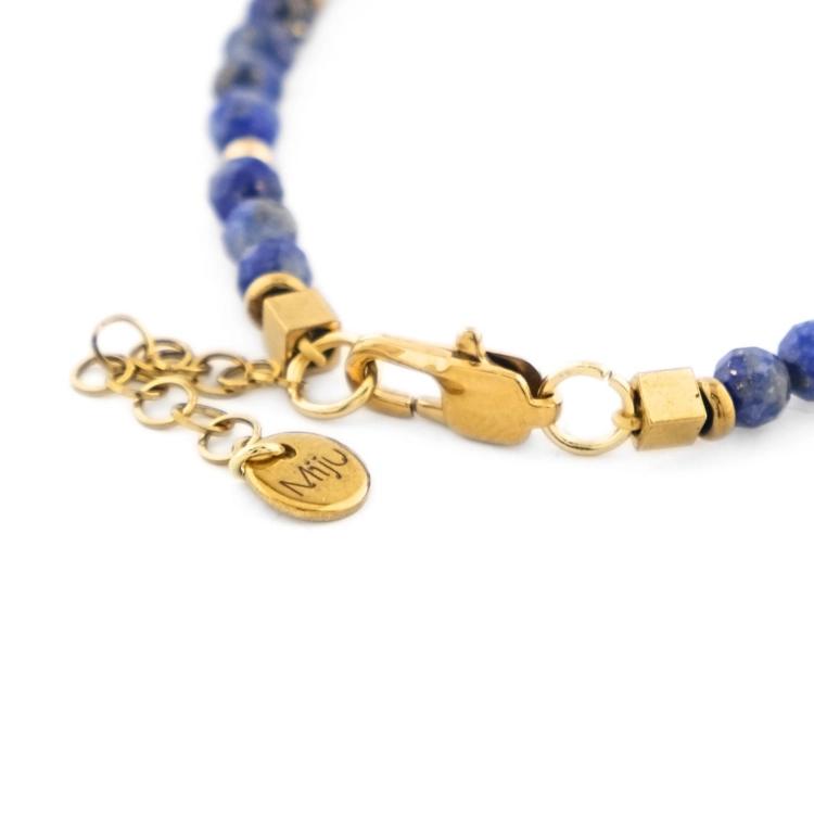 Wakacyjna bransoletka z kamieniem lapis lazuli, akwamaryn